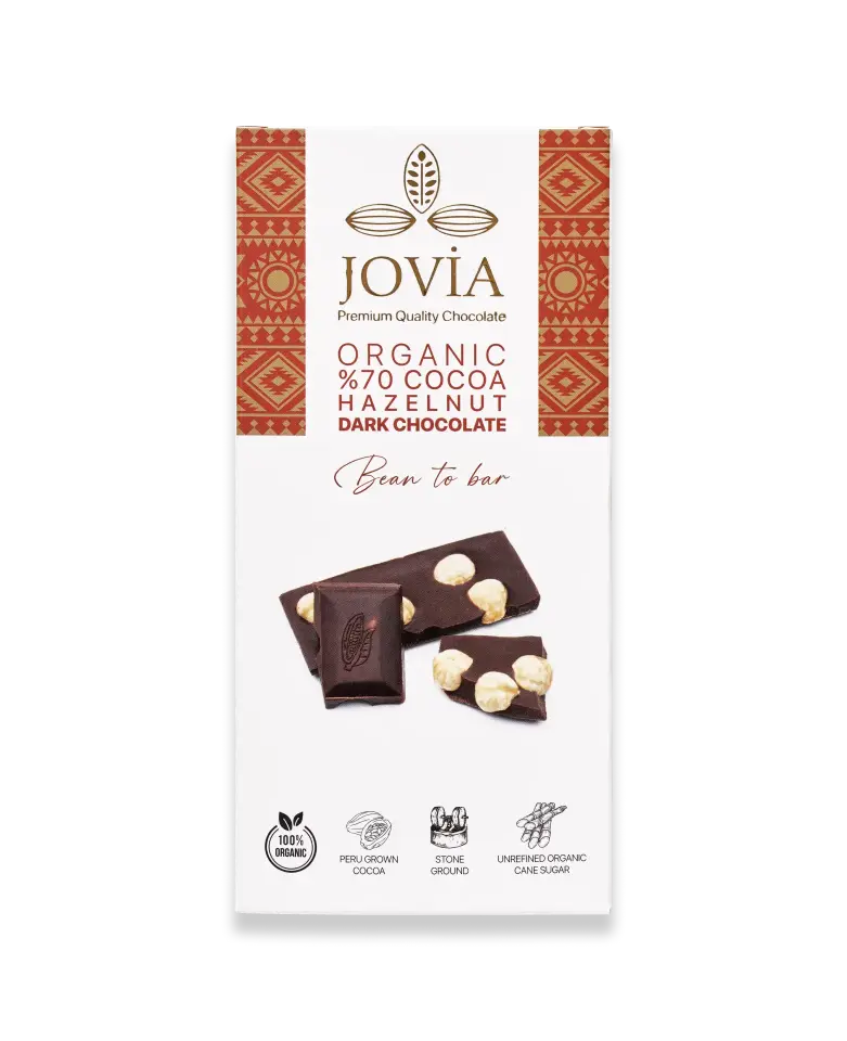 ORGANİK ÇİKOLATA-%70 BİTTER FINDIKLI 85 GR