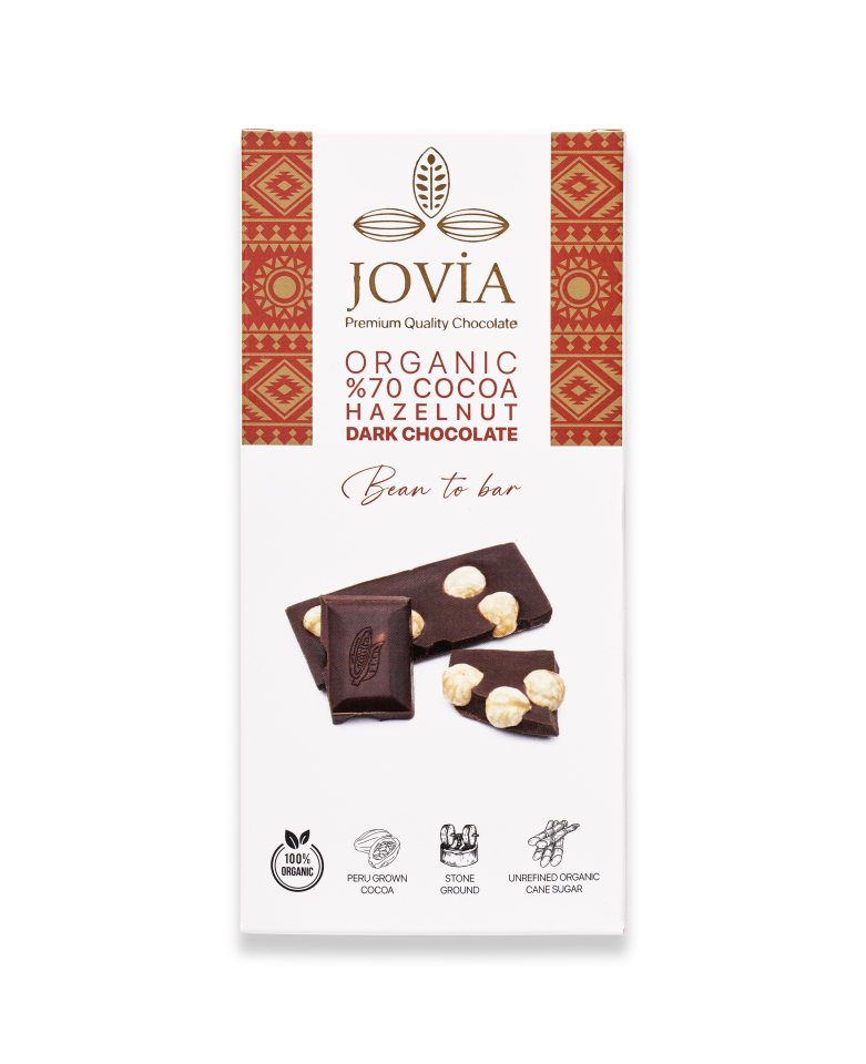 ORGANİK ÇİKOLATA-%70 BİTTER FINDIKLI 85 GR