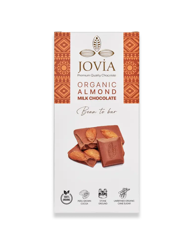 ORGANİK ÇİKOLATA-SÜTLÜ BADEMLİ