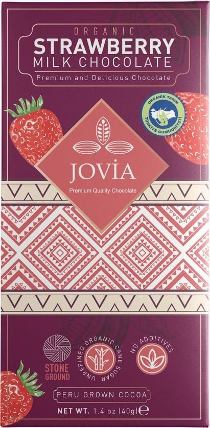 ORGANİK SÜTLÜ ÇİKOLATA-ÇİLEKLİ