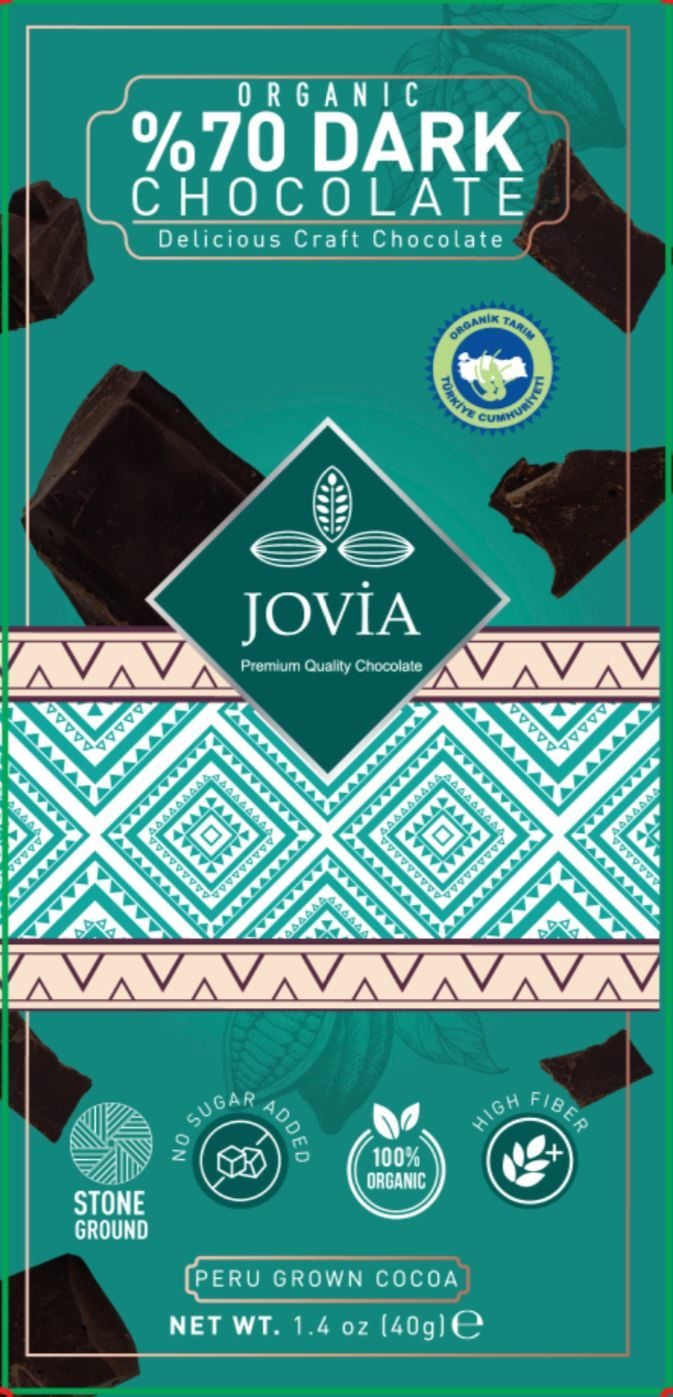 ORGANİK %70 BİTTER ÇİKOLATA-ŞEKER İLAVESİZ