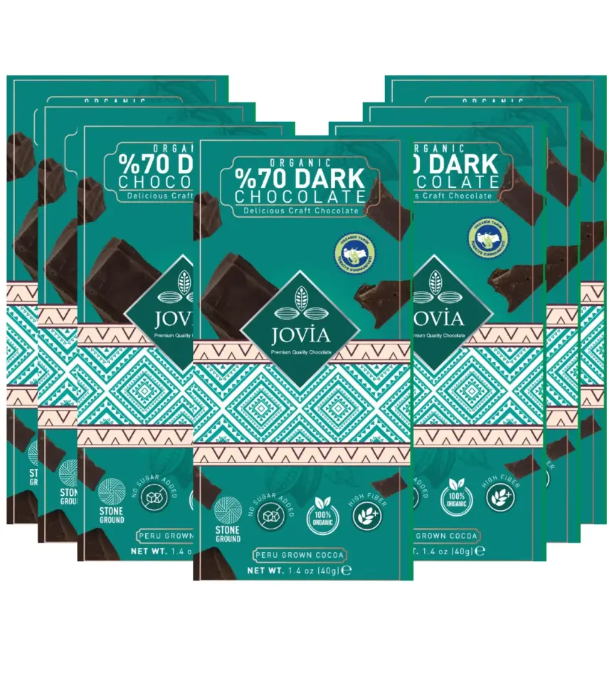 7'li Organik %70 Bitter Çikolata Şeker İlavesiz