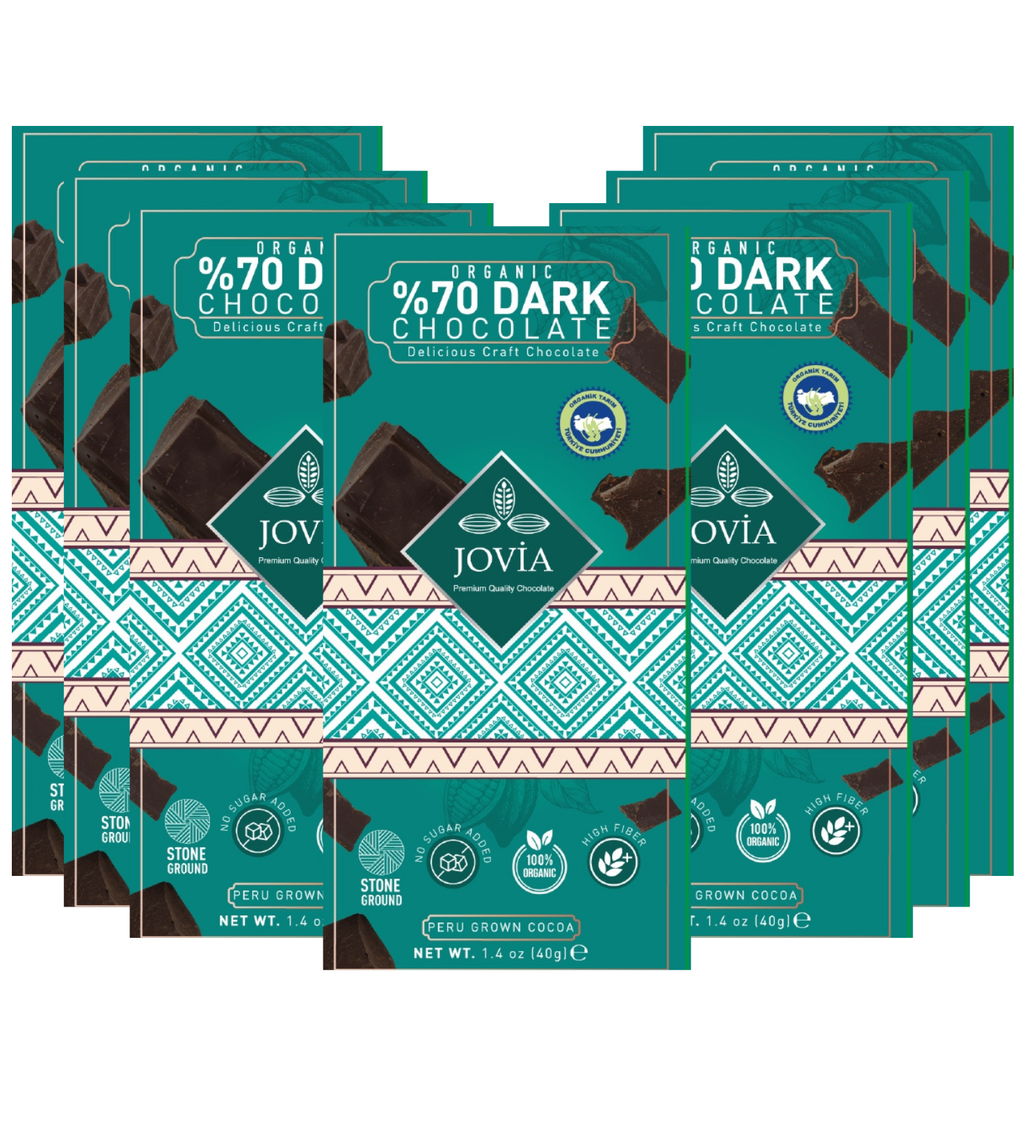 7'li Organik %70 Bitter Çikolata Şeker İlavesiz