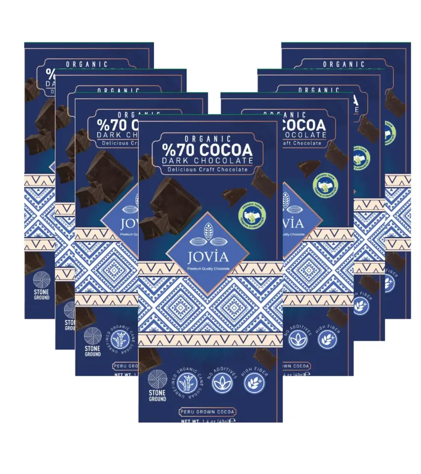 7'li Organik %70 Bitter Çikolata Sade 40 gr