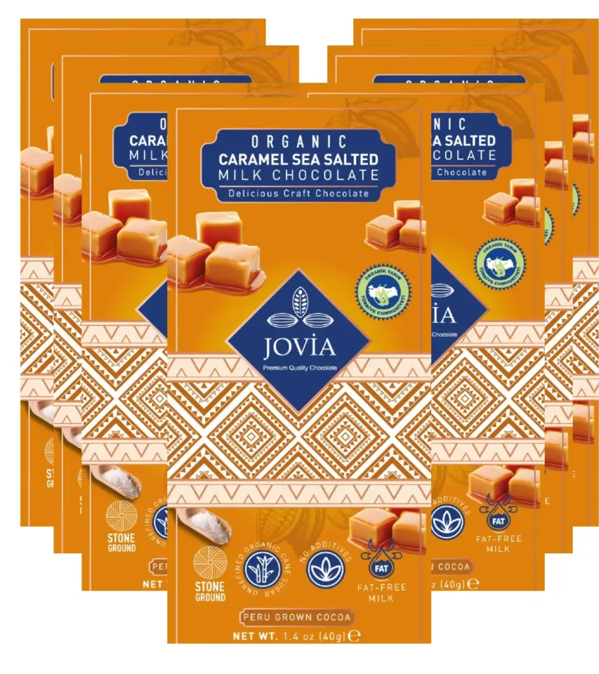 7'li Organik Sütlü Karamel&Deniz Tuzlu 40 gr