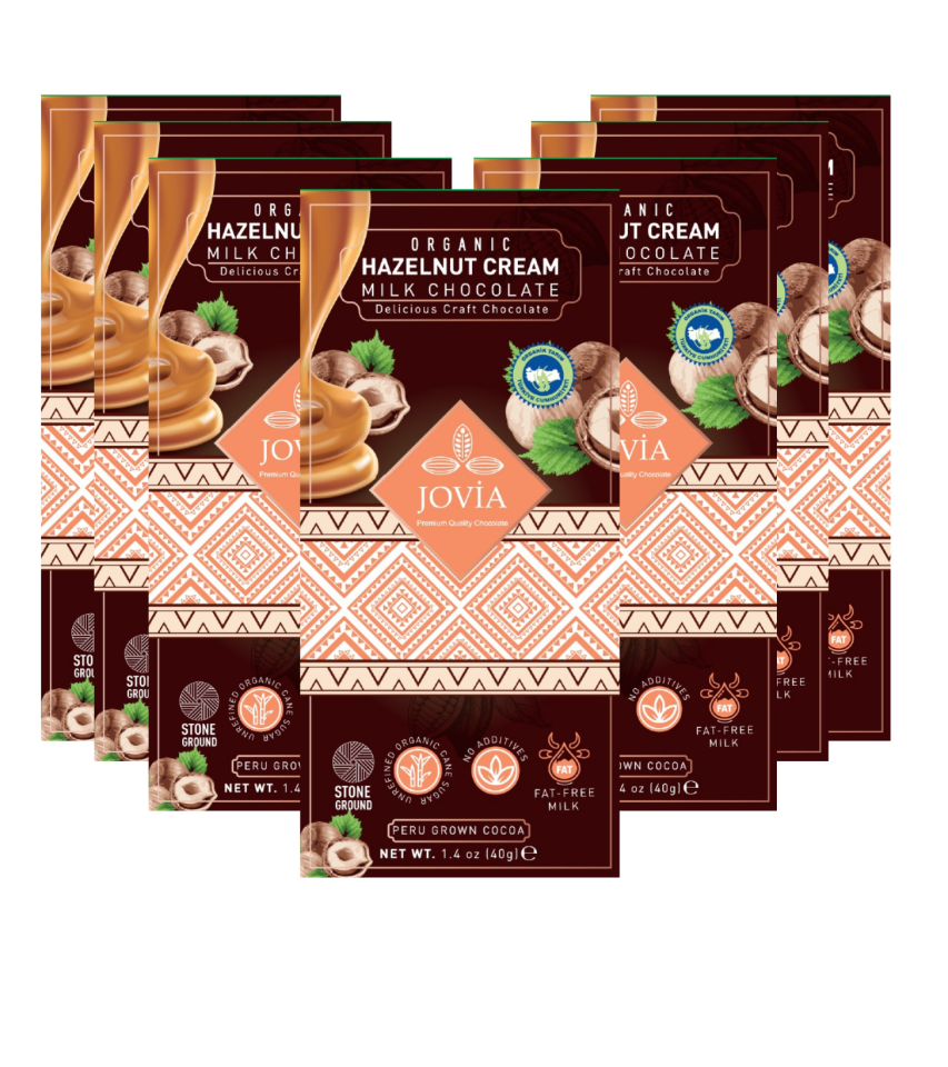 7'li Organik Sütlü Çikolata Fındık Kremalı