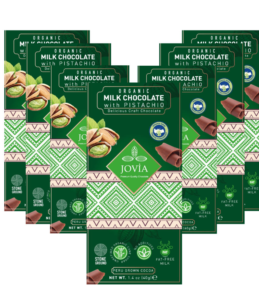 7'li Organik Sütlü Çikolata Antep Fıstıklı 40 gr