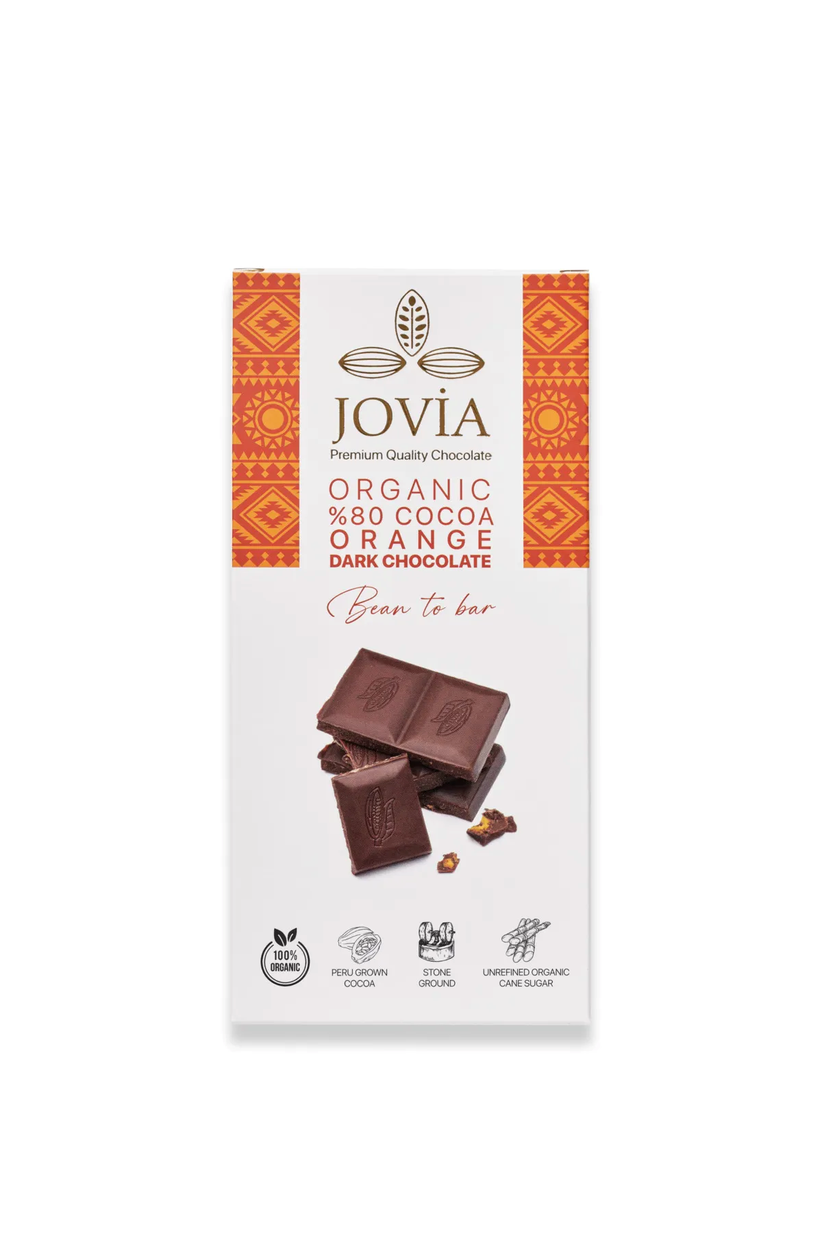 ORGANİK %80 PORTAKALLI ÇİKOLATA 85 GR