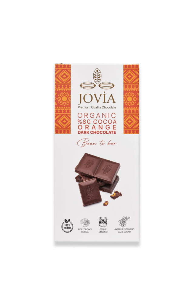ORGANİK %80 PORTAKALLI ÇİKOLATA 85 GR