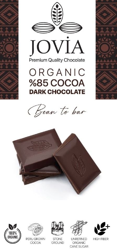 ORGANİK %85 BİTTER ÇİKOLATA 85 GR