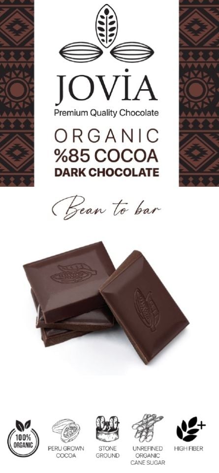 ORGANİK %85 BİTTER ÇİKOLATA 85 GR