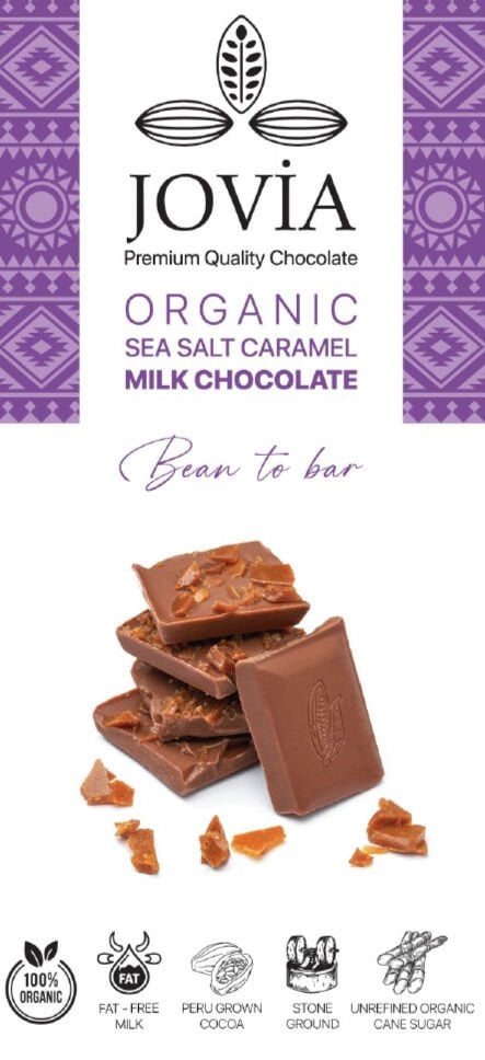 ORGANİK KARAMEL & DENİZ TUZLU SÜTLÜ ÇİKOLATA 85 GR