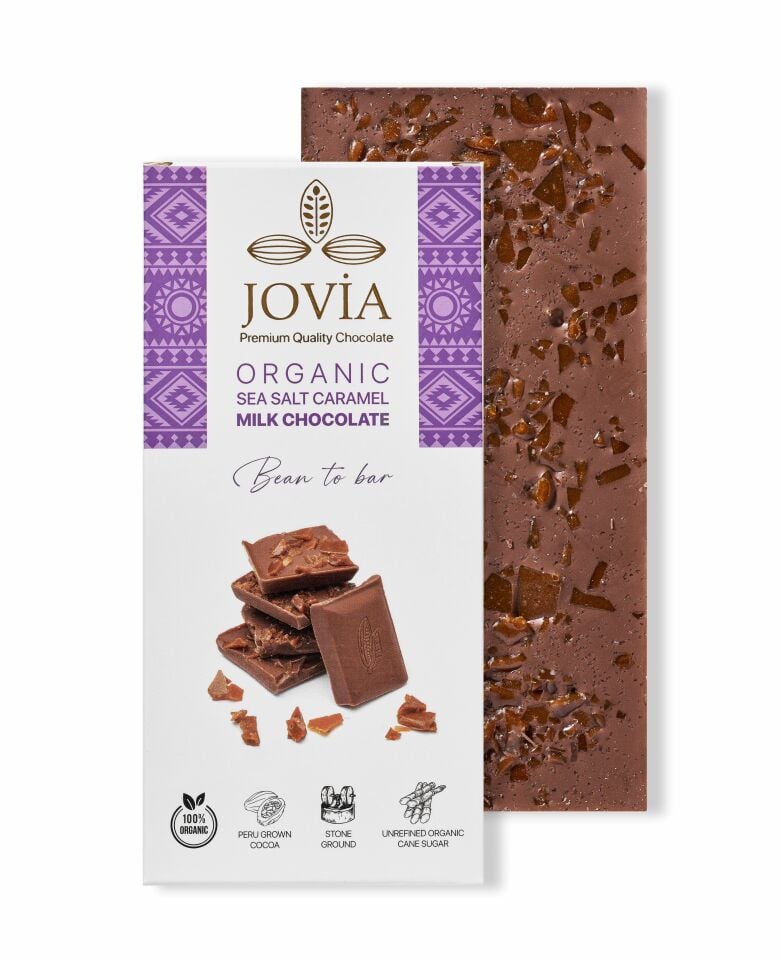 ORGANİK KARAMEL & DENİZ TUZLU SÜTLÜ ÇİKOLATA 85 GR
