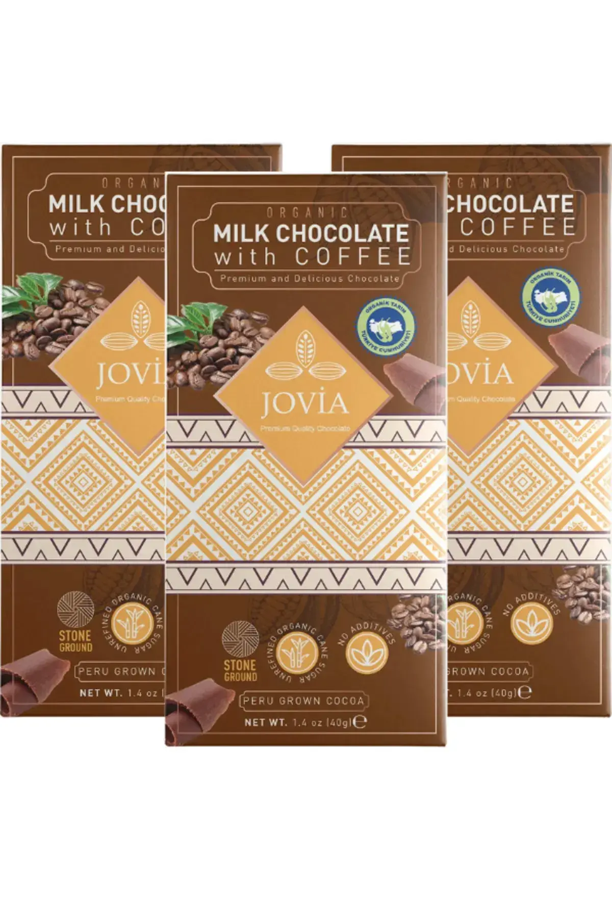 Organik Sütlü Çikolata-kahveli 3'lü Avantajlı Paket