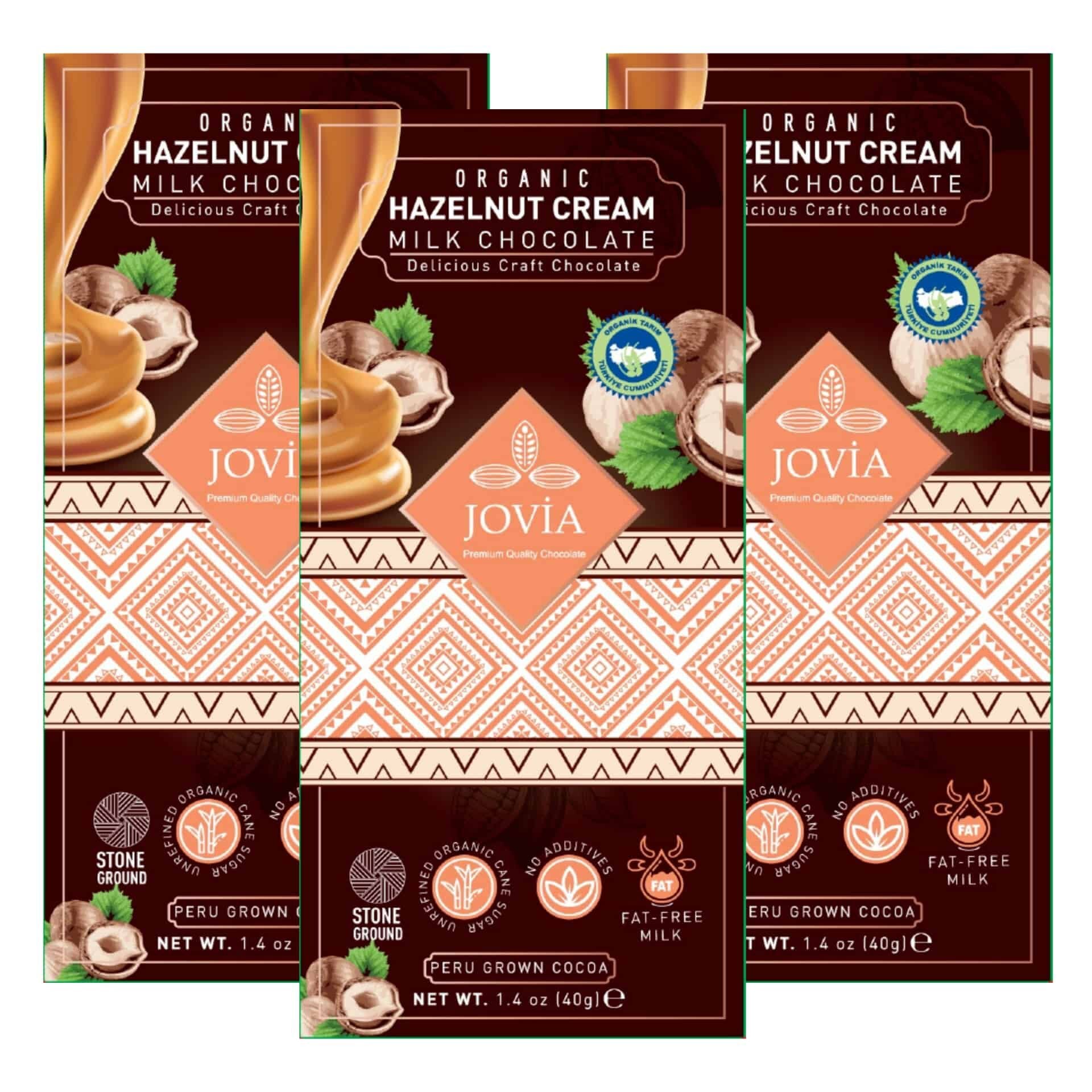 Organik Sütlü Çikolata-Fındık Kremalı 3'lü Avantajlı Paket