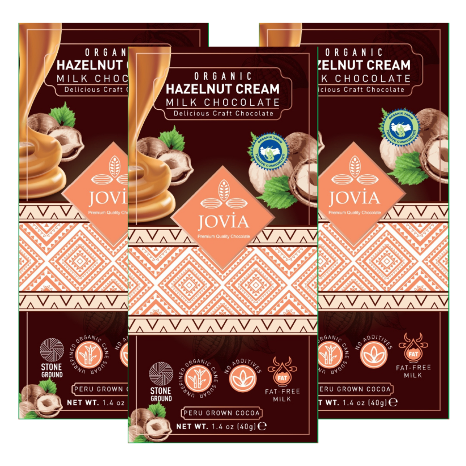 Organik Sütlü Çikolata-Fındık Kremalı 3'lü Avantajlı Paket