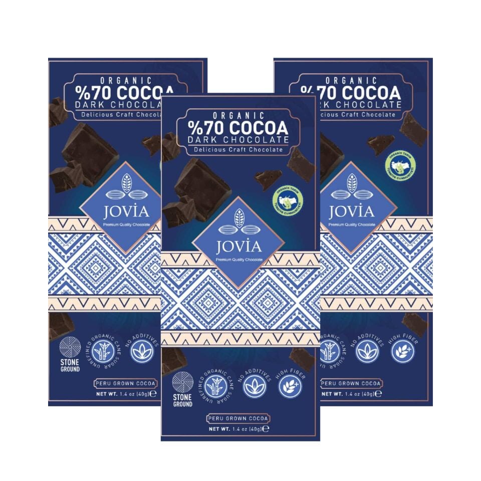 Organik %70 Bitter Sade Çikolata 3'lü Avantajlı Paket