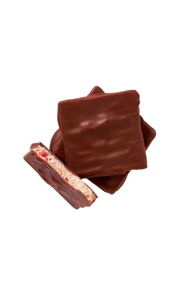 Fındık ve Çilek dolgulu Organik Sütlü Çikolata