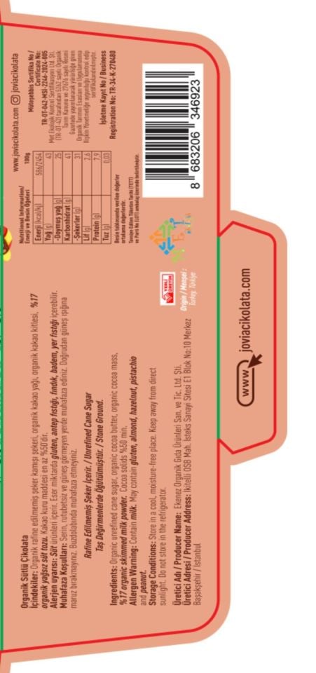 Organik Sütlü Çikolata (Çocuk) 40 gr