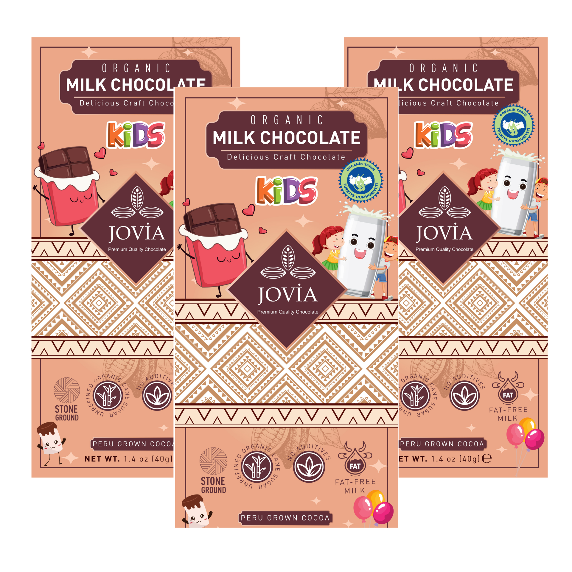 Sütlü Çikolata Kids 40 Gr 3'lü Avantajlı Paket