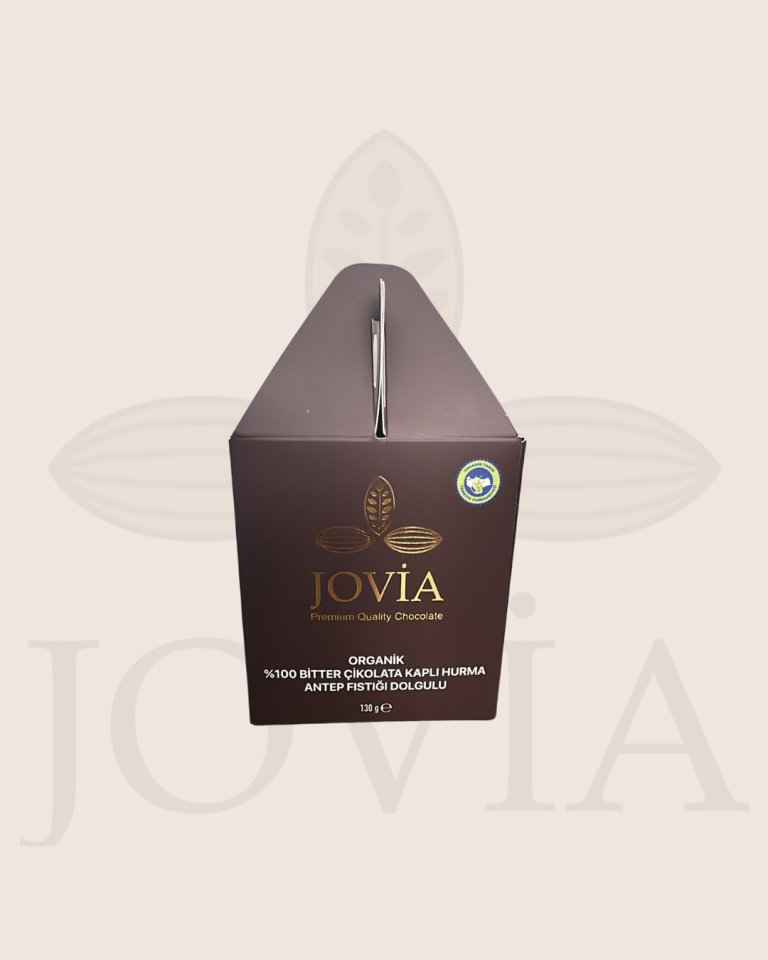Organik - %100 Bitter Çikolata Kaplı - Antep Fıtığı Dolgulu Hurma